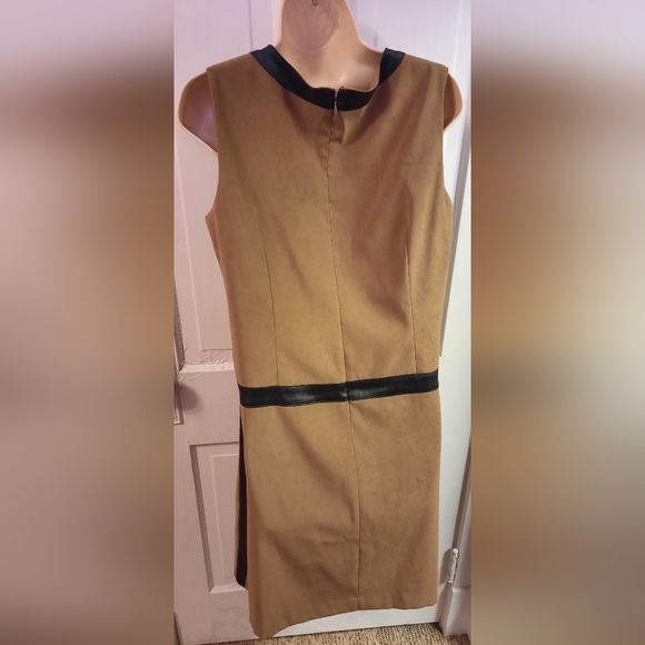Tan and Black Sleeveless Dress - Picture 5 of 5